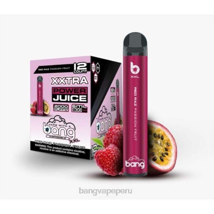 Bang Vape XXL 2000 bocanadas - Bang Vape Lima - maracuyá rojo raz F8NHH22