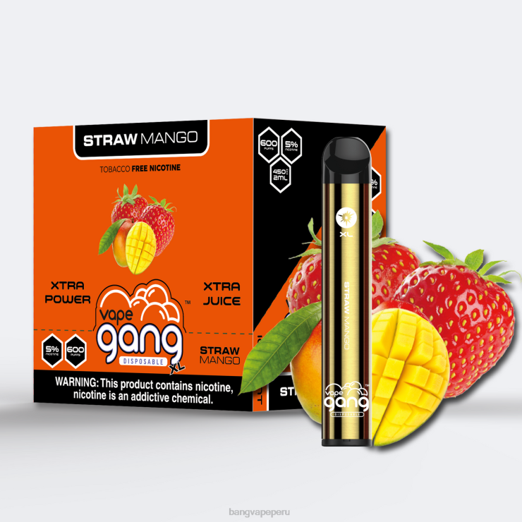 Vape Gang XL vaporizadores desechables 600 inhalaciones (caja de 10) - Vape Gang disposables - mango de paja F8NHH66
